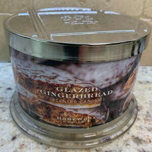 HomeWorx by Harry Slatkin Glazed Gingerbread Scented 4-Wick Candle 18oz